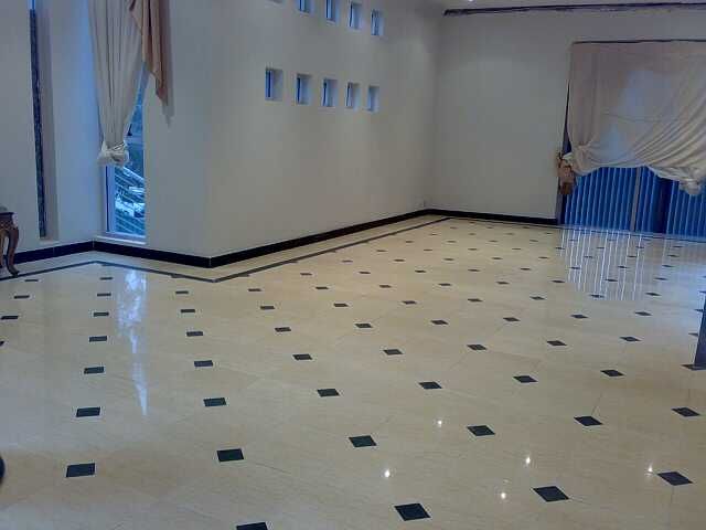 Marble flooring in a modern home